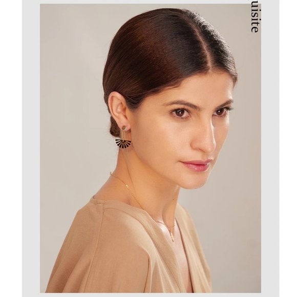 New 18K Gold Plated Geometric Earrings - Picture 7 of 7